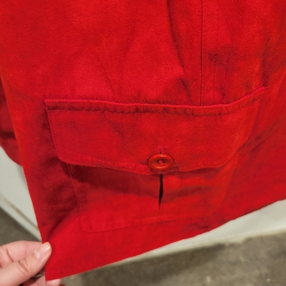 New alfred dunner size 24w holiday red faux suede jacket - Picture 2 of 6